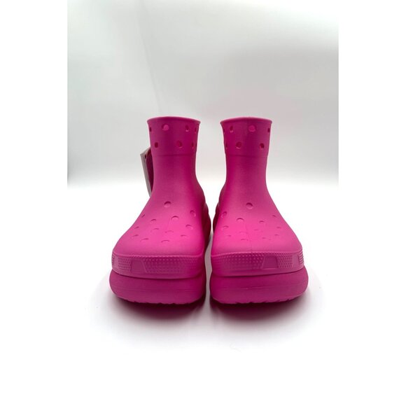 Crocs Size 12M Pink Rain Boot Lightweight Waterproof Footwear Iconic Comfort Des - Picture 1 of 11